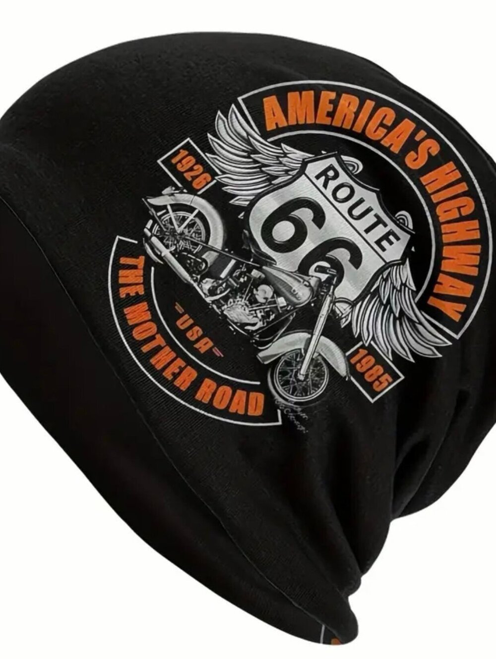 New - Motorcycle Pattern Brimless Beanie Hat